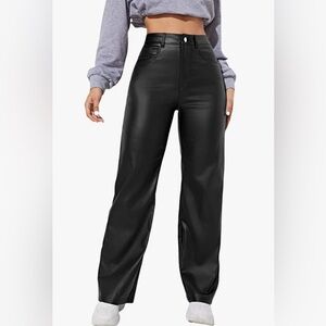 Indications Women's Black Mid Rise Boot Cut Shiny Pants Juniors Size 9